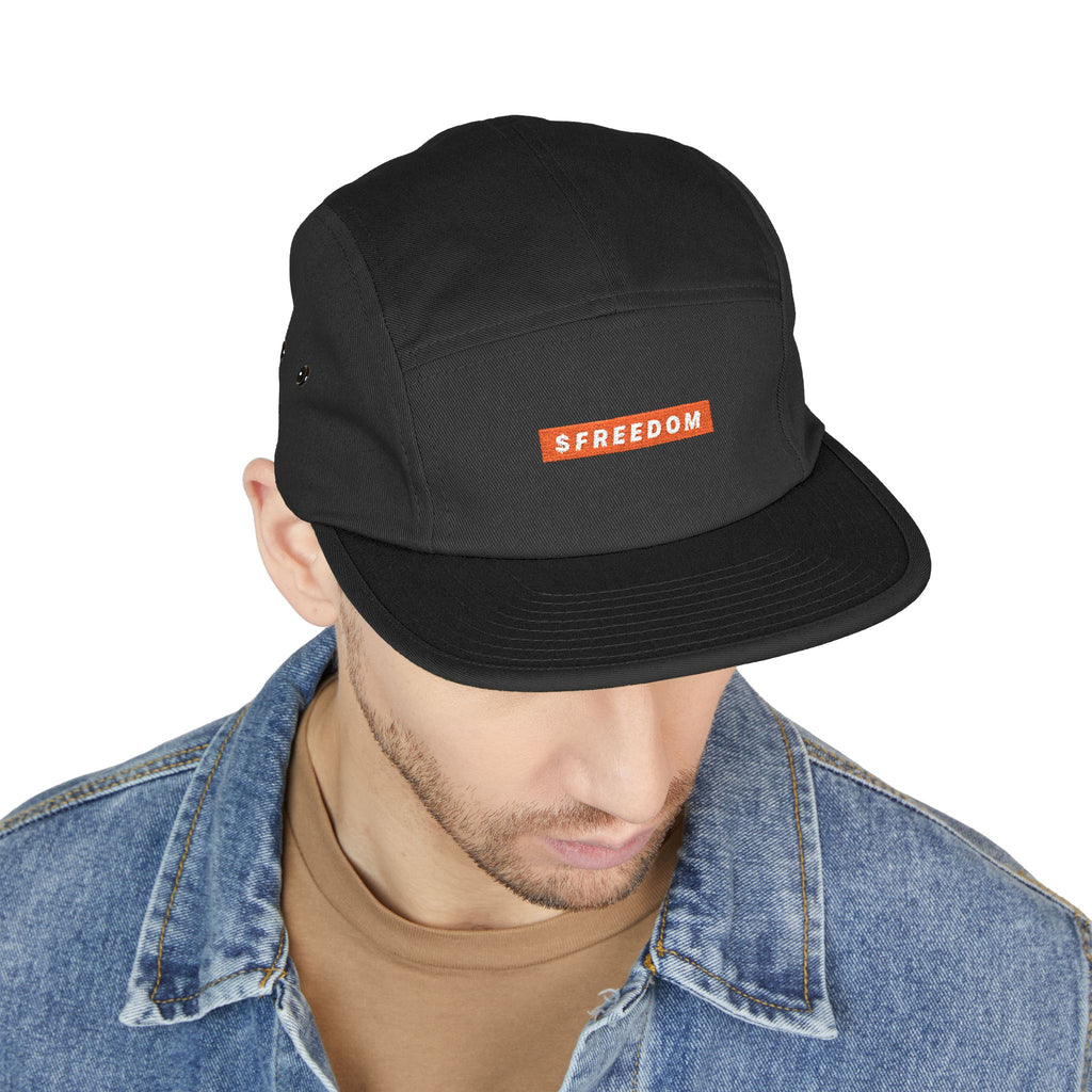 Embroidered 5-Panel Cap