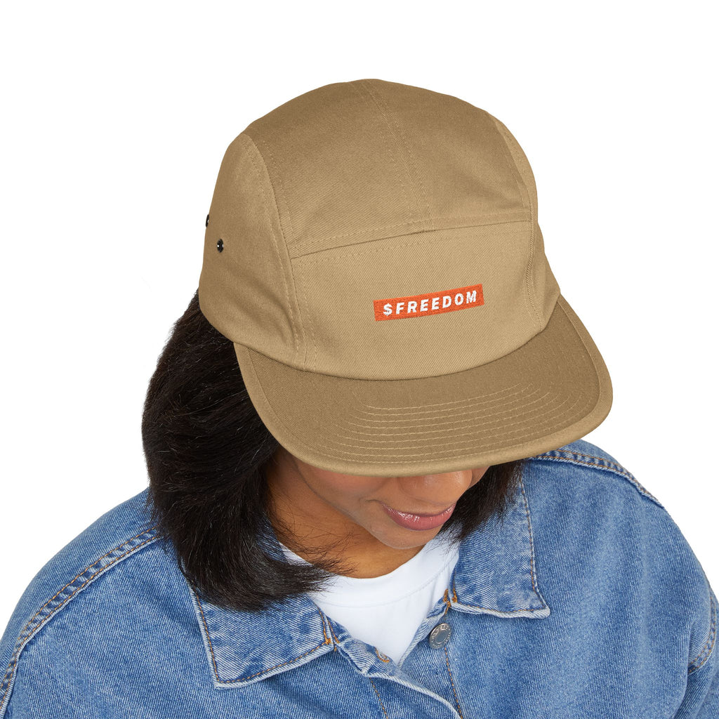 $FREEDOM Embroidered 5-Panel Cap