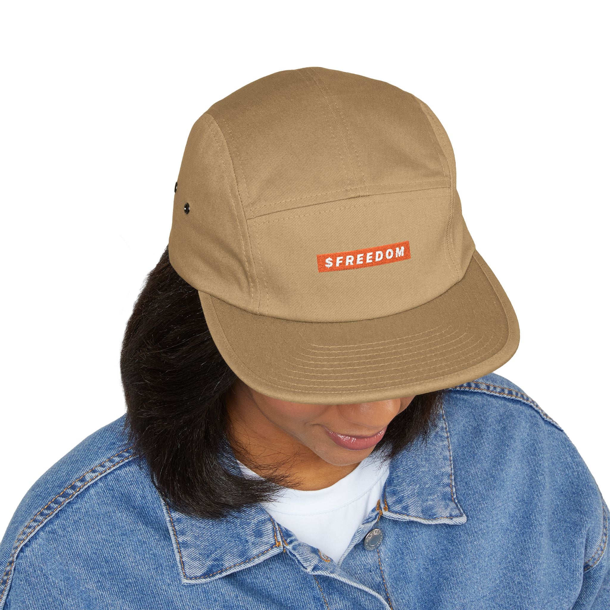 $FREEDOM Embroidered 5-Panel Cap