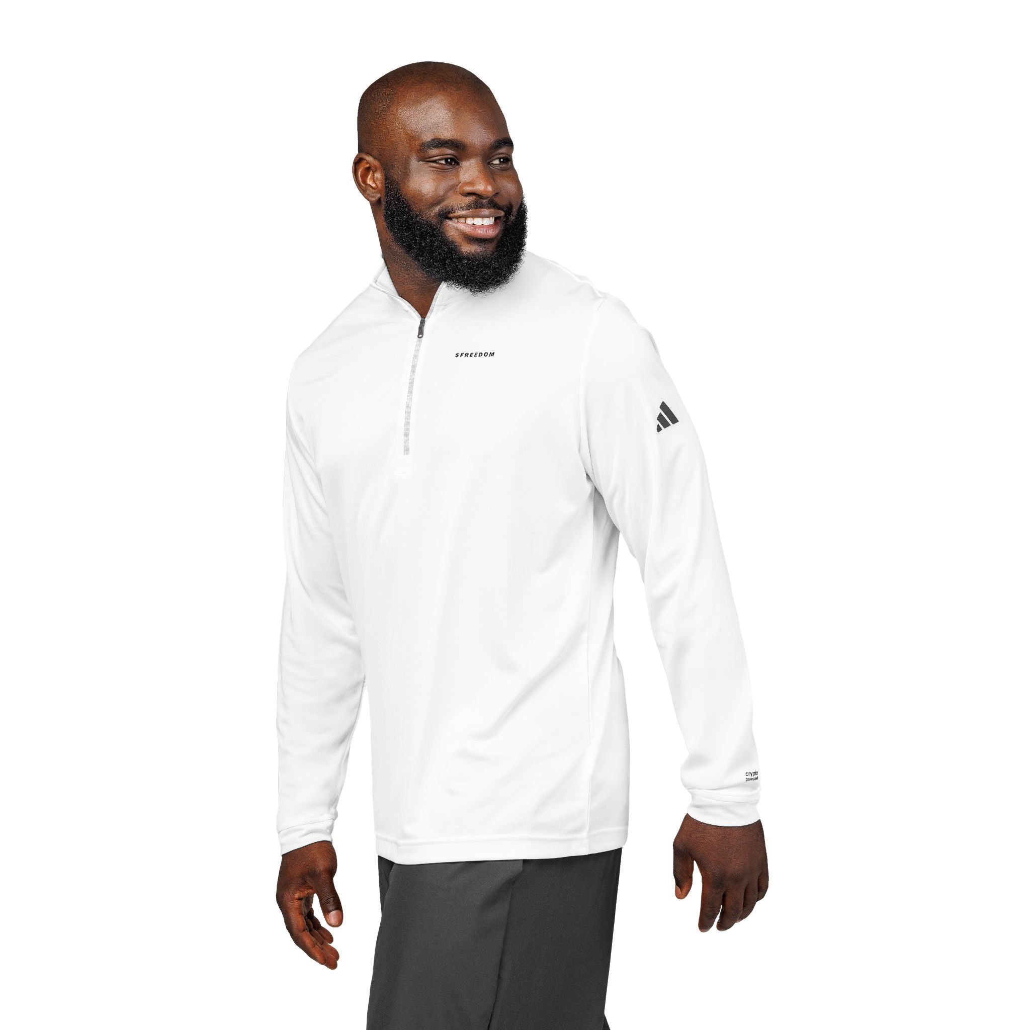 Embroidered - adidas® - Quarter-Zip Pullover