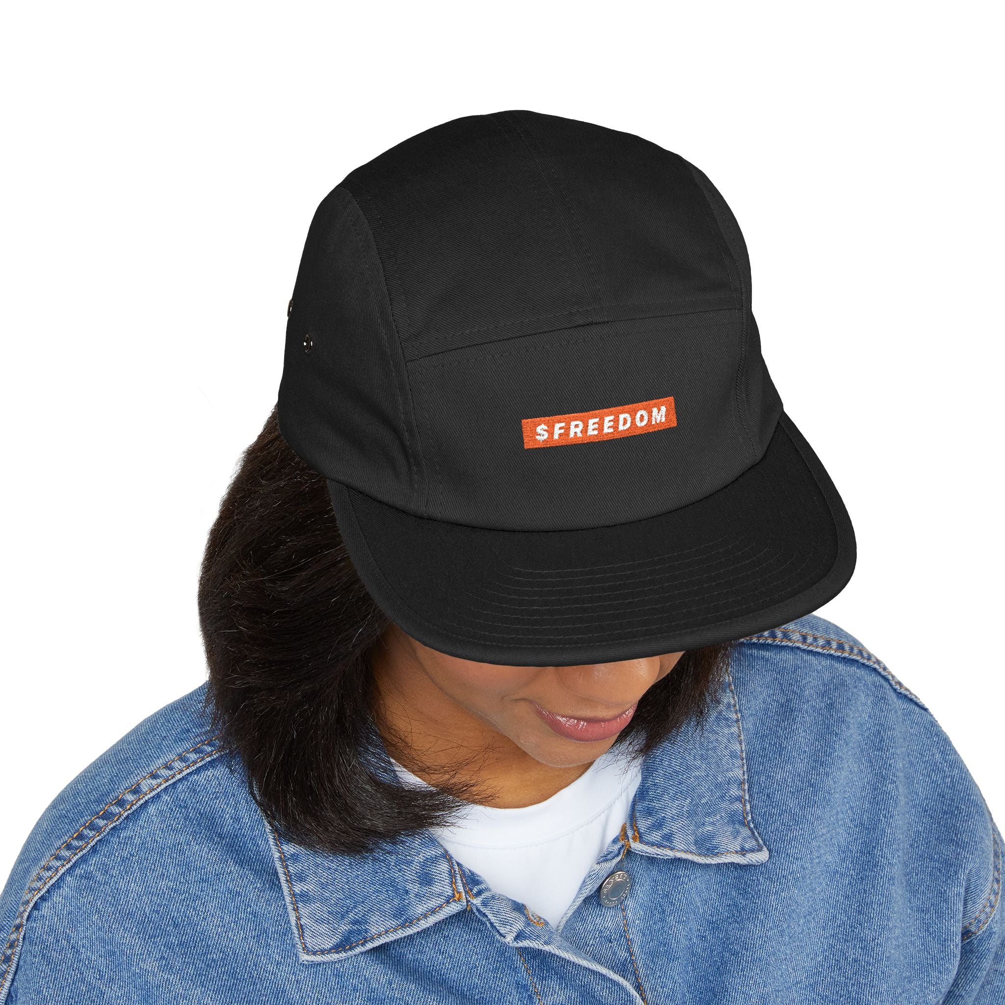 $FREEDOM Embroidered 5-Panel Cap