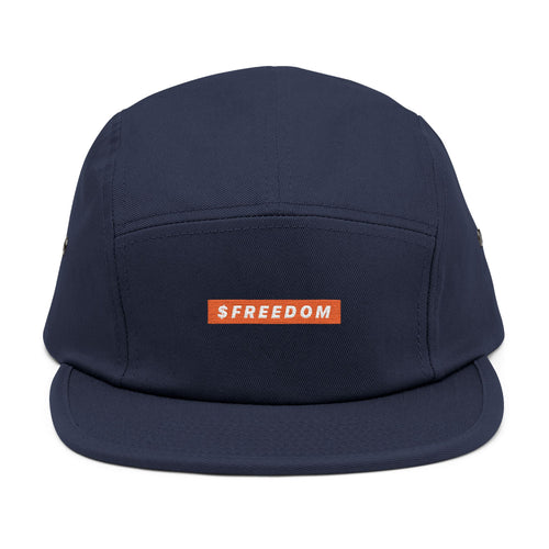 $FREEDOM Embroidered 5-Panel Cap