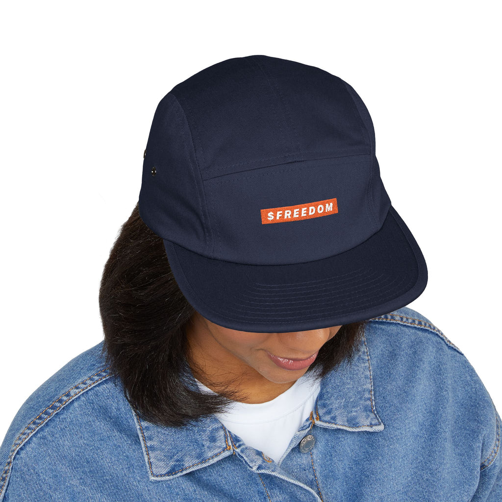 $FREEDOM Embroidered 5-Panel Cap
