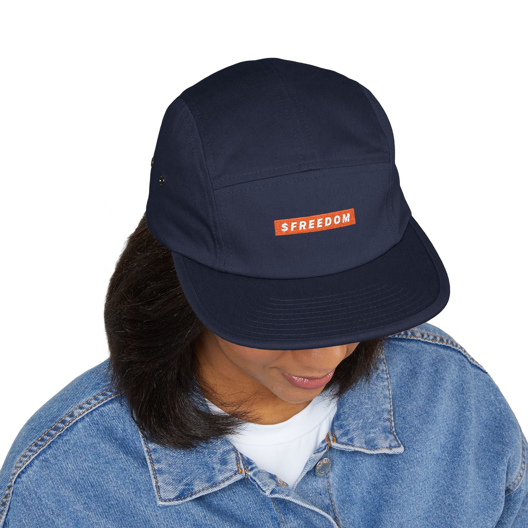 $FREEDOM Embroidered 5-Panel Cap