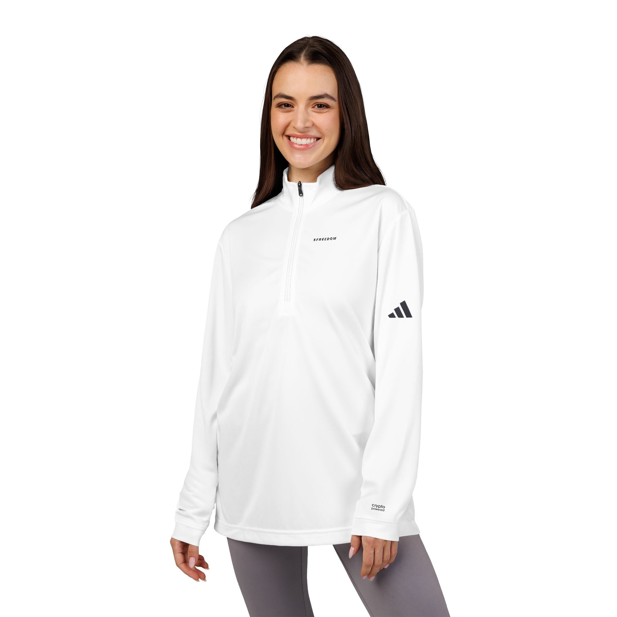 Embroidered - adidas® - Quarter-Zip Pullover